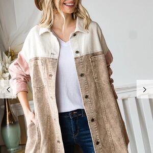 Oli & Hali Colorblock Corduroy Utility Jacket